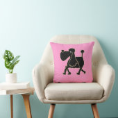 AC素晴らしく黒いプードルの枕 クッション (椅子)