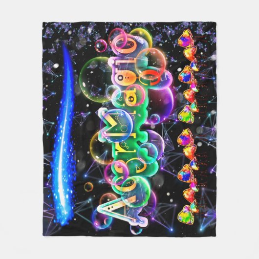 Ac3rMagicパーティーバブル フリースブランケット (正面)