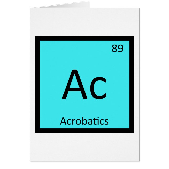 Ac - アクロバット スポーツ 化学元素周期表 (正面)