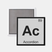 Ac - アコーディオン音楽 化学周期表 マグネット (正面/裏面)