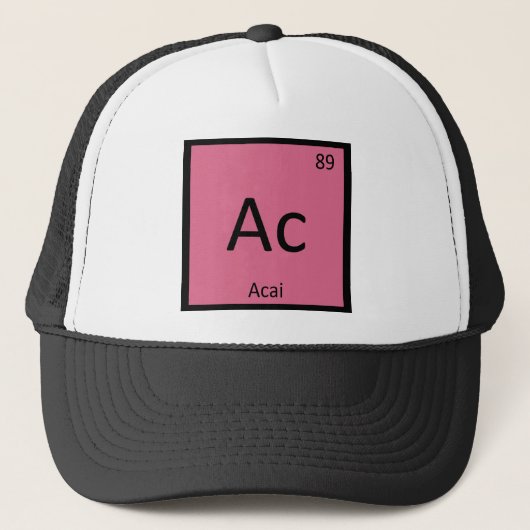 Ac - アサイーベリー化学元素記号 キャップ (正面)