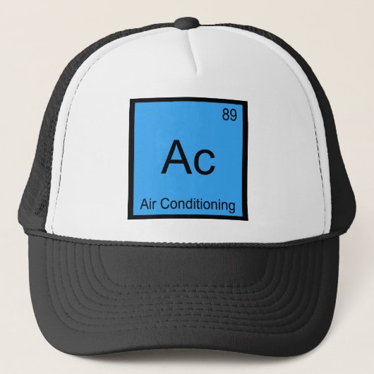 Ac - エアコン 化学元素記号Tシャツ キャップ (正面)