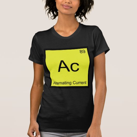 Ac – 交流化学素子シンボル tシャツ (正面)