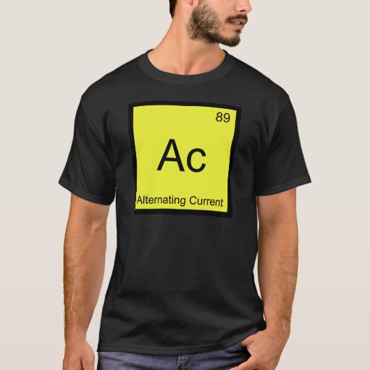 Ac – 交流化学素子シンボル tシャツ (正面)
