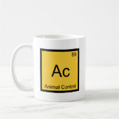 Ac - 動物管理 化学元素記号Tシャツ コーヒーマグカップ (左)