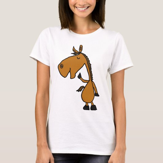 AC – 馬おもしろいの漫画のシャツ Tシャツ (正面)