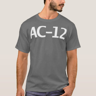 AC 12タイポグラフィ白文字 Tシャツ