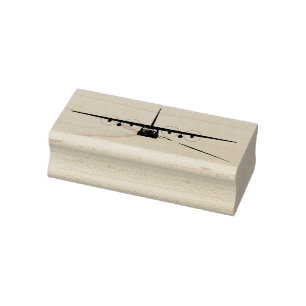 AC-130ガンシップ航空リフト飛行機フロントウッドスタンプ ラバースタンプ