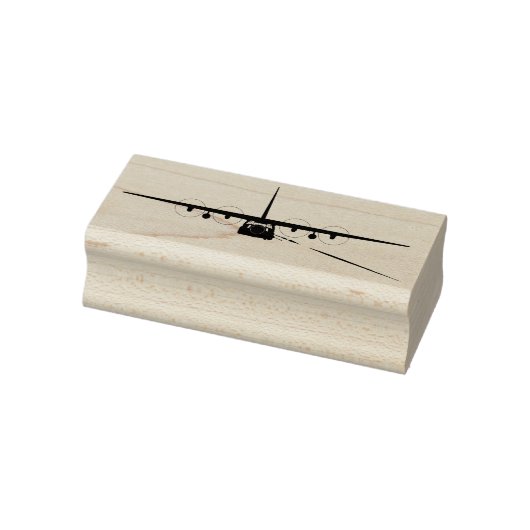 AC-130ガンシップ航空リフト飛行機フロントウッドスタンプ ラバースタンプ (スタンプ)