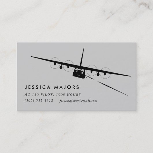 AC-130パイロットおよび乗務員の名刺 名刺 (正面)