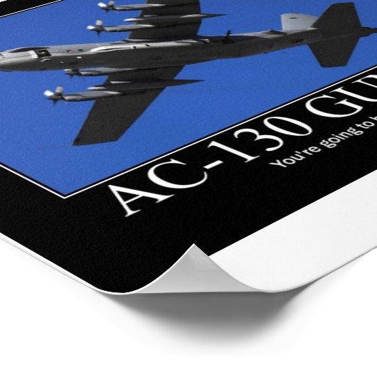 AC-130銃撃用ポスやる気を起こさせるター ポスター (角)