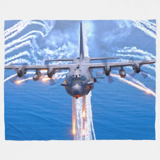 AC-130Hスペクター フリースブランケット (正面(横))