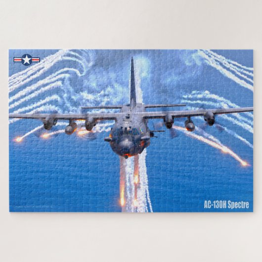 AC-130Hスペック(20x30インチ) ジグソーパズル (横)