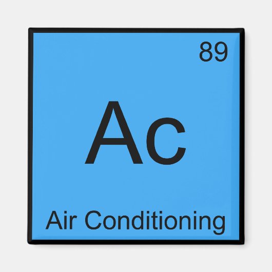 Ac - Air Conditioning Chemistry Elementシンボルティー マグネット (正面)