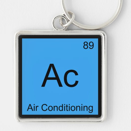 Ac - Air Conditioning Chemistry Element Symbol Tee キーホルダー (正面)
