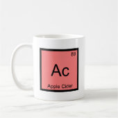 Ac - Apple Cider Chemistry ElementシンボルTシャツ コーヒーマグカップ (左)