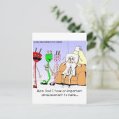 AC/DC配線人間関係おもしろいゲイ/レズビギフト ポストカード (スタンド正面)