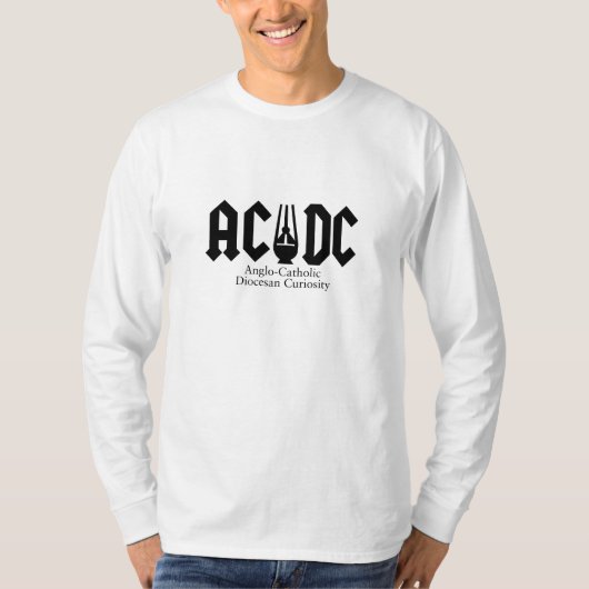 AC/DC -英国カトリック教か教区の興味 Tシャツ (正面)