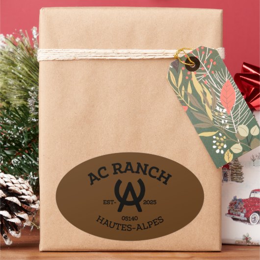 AC RANCH STICKERS 楕円形シール (クリスマス)