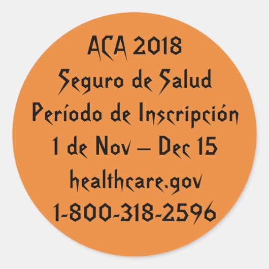 ACAペリオドデインクリプシオン – ホラーデハロウィーン ラウンドシール (正面)