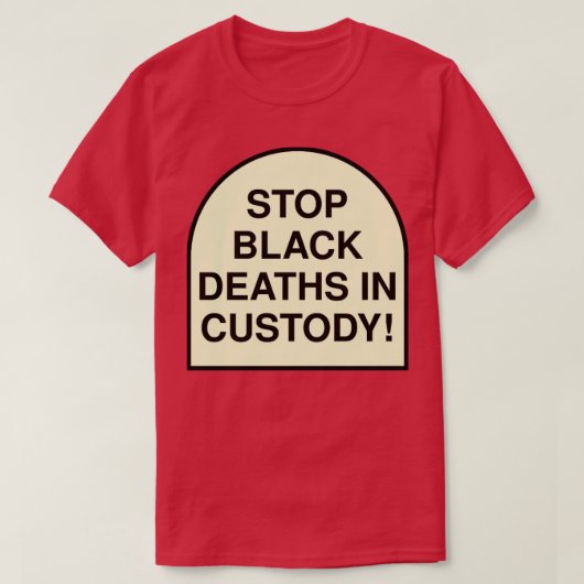 ACABでストップの黒人の死亡 Tシャツ (デザイン正面)