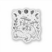 Academia Moon Witchy Goblincore Aesthetic Frog シール (正面)