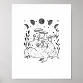 Academia Moon Witchy Goblincore Aesthetic Frog ポスター (正面)