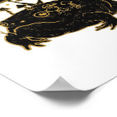 Academia Moon Witchy Goblincore Aesthetic Frog Cla ポスター (角)