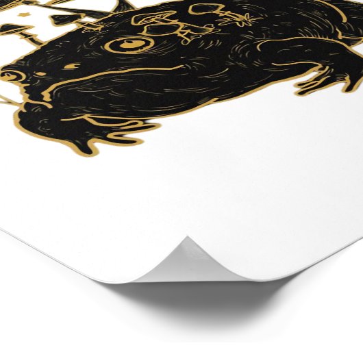 Academia Moon Witchy Goblincore Aesthetic Frog Cla ポスター (角)