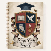 Academic Crest Builder | Customisable Collegiate ノートブック (正面)