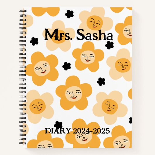 Academic Diary 2024-2025 Customized /Teacher retro ノートブック (正面)