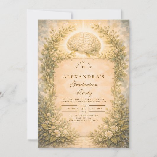 Academic Psychology Graduation 招待状 (正面)