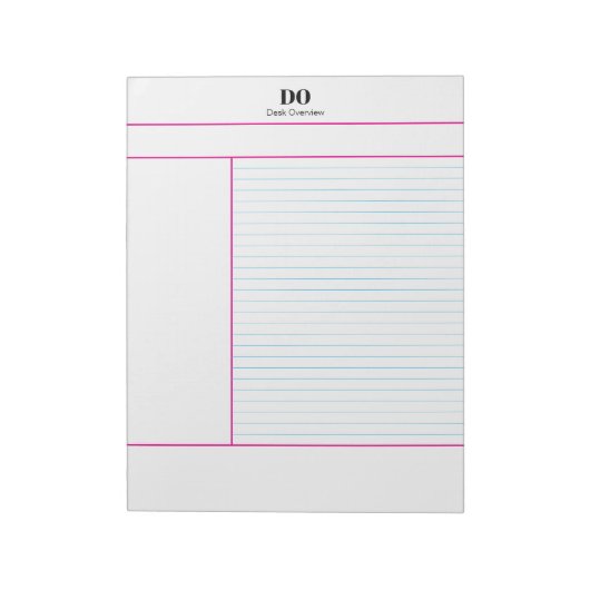Academic School Monogram Name Lecture Notepad ノートパッド (回転)