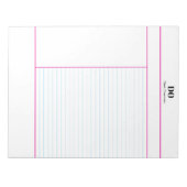 Academic School Monogram Name Lecture Notepad ノートパッド (正面)