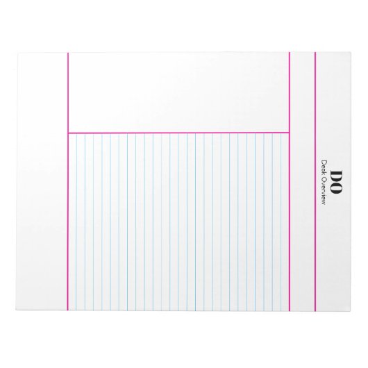 Academic School Monogram Name Lecture Notepad ノートパッド (正面)