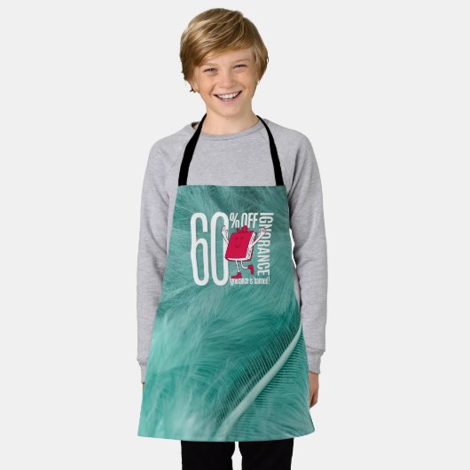 Academic Whimsical Book Character 60 Percent Off  エプロン (着用した状態)