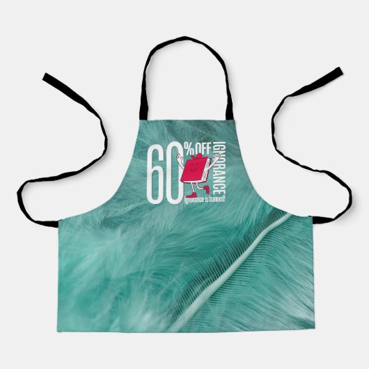 Academic Whimsical Book Character 60 Percent Off エプロン (正面)