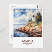 Acadia National Park日付を保存 ポストカード (正面/裏面)