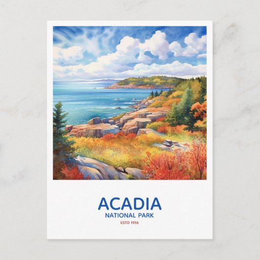 Acadia National Park日付を保存 ポストカード (正面)