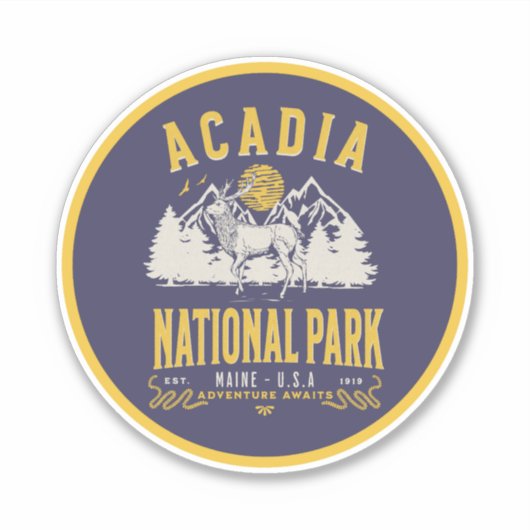 Acadia National Park Historic Terrain シール (正面)