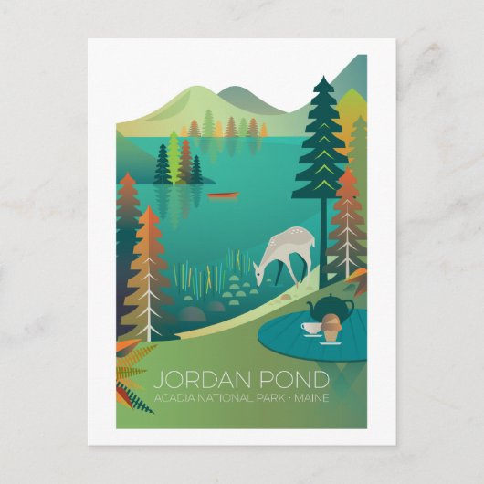 Acadia National park, Jordan Pondはがき ポストカード (正面)