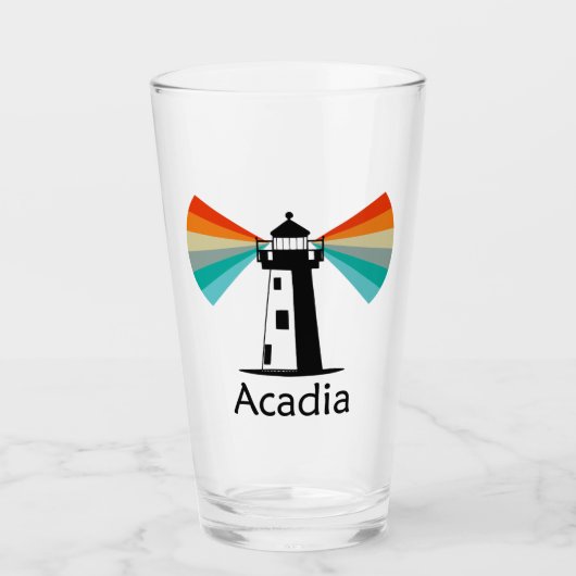 Acadia National Park Lighthouse Rainbow タンブラーグラス (正面)