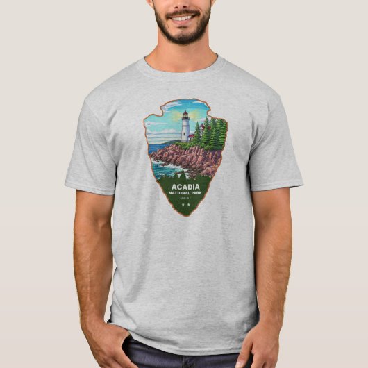 Acadia National Park Maine Arrowhead Tシャツ (正面)