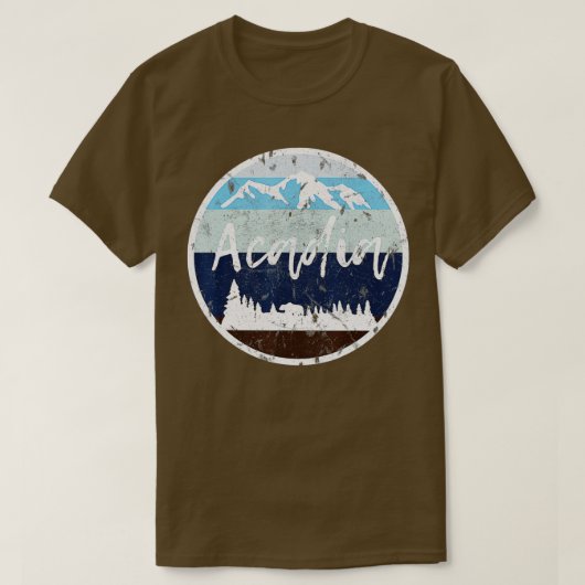 Acadia National Park Maine Mountains Forest Bear N Tシャツ (デザイン正面)