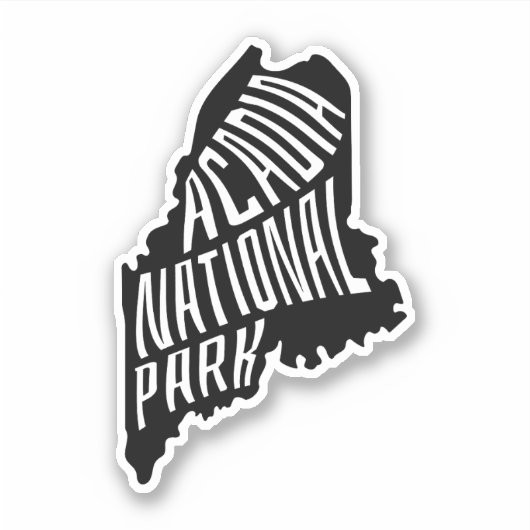 Acadia National Park, Maine Outline – 旅行 シール (正面)