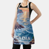 Acadia National Park | Maine Painting Travel Art エプロン (インサイチュ)