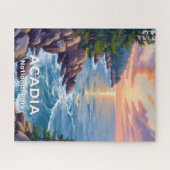 Acadia National Park | Maine Painting Travel Art ジグソーパズル (横)