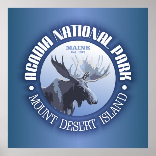 Acadia National Park (moose) ポスター (正面)