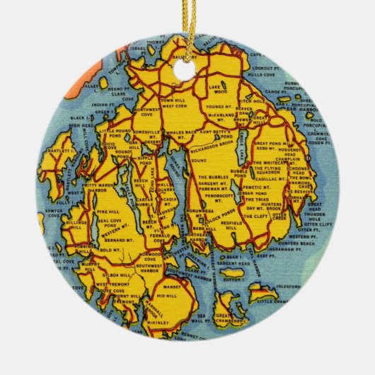 Acadia National Park - Mt Desert Is Ornament セラミックオーナメント (正面)