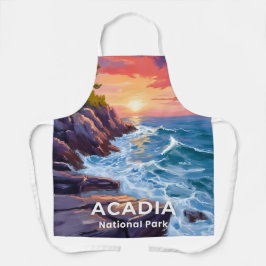 Acadia National Park | Otter Cliffs Maine Travel エプロン
